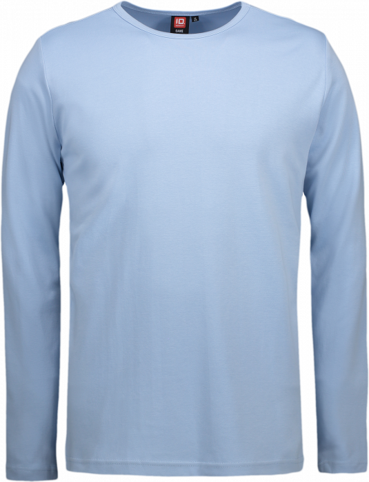 ID - Mens' Interlock T-Shirt Long-Sleeved - Lichtblauw