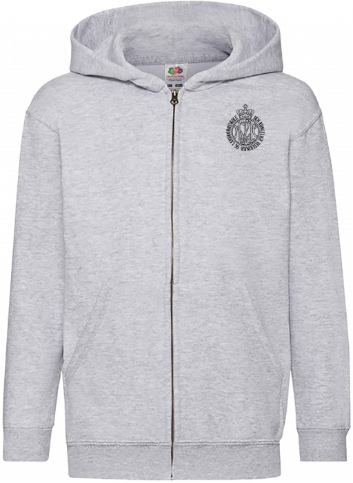 Fruit of the loom - Vli Volley Classic Hoodie W. Zip Kids - Heather Grey