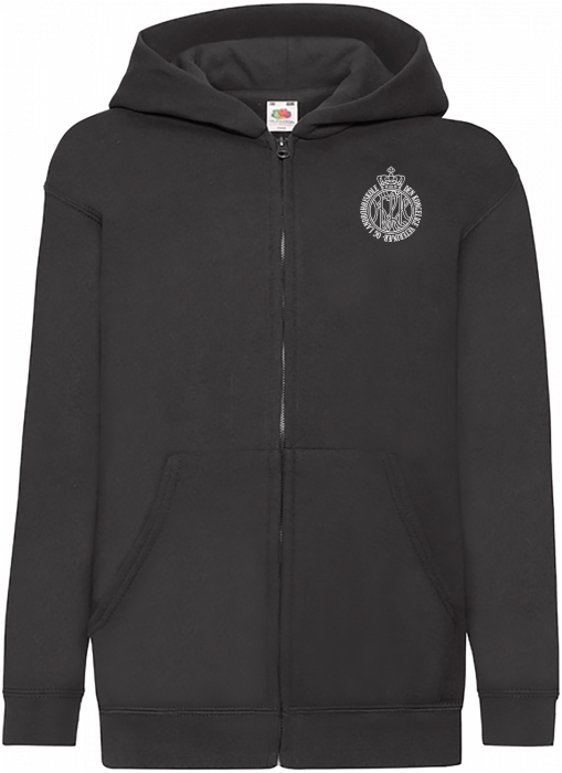 Fruit of the loom - Vli Volley Classic Hoodie W. Zip Kids - Schwarz