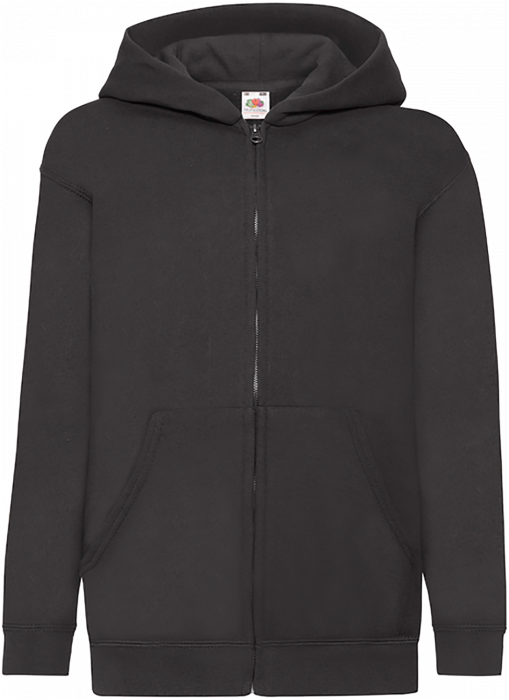 Fruit of the loom - Classic Hodded Sweat Jacket Kids - Czarny