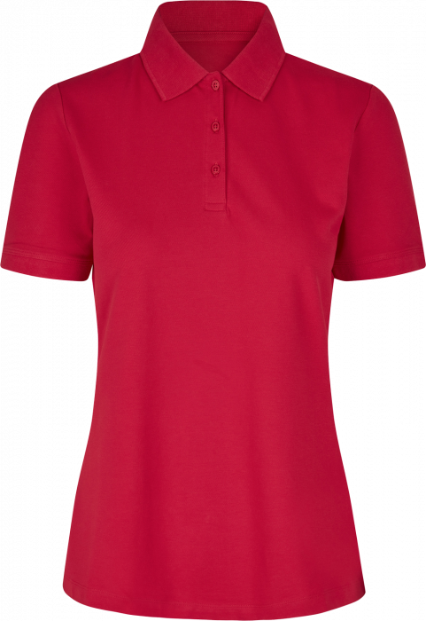 ID - Organic Poloshirt Women - Röd