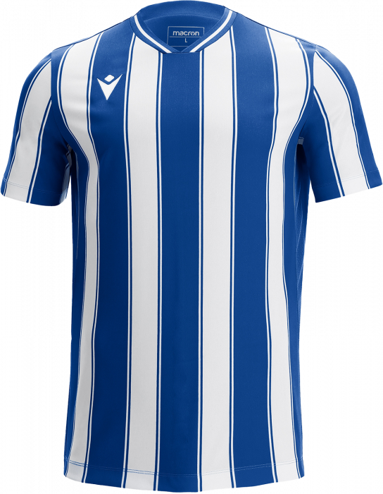 Macron - Sceptrum Striped Player Jersey - Royal Blue & white